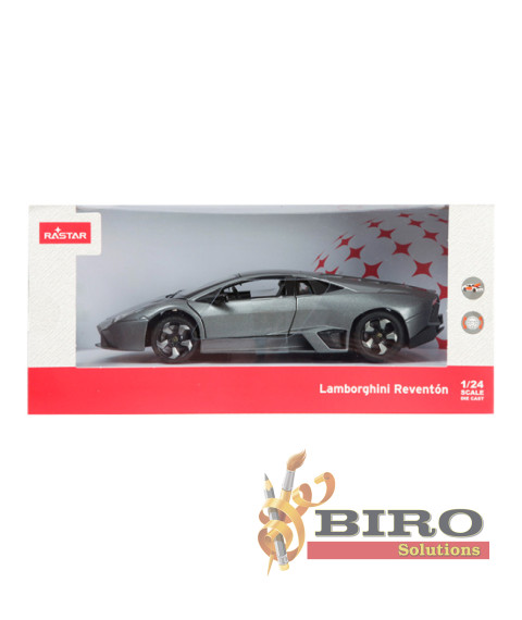 Mașină RASTAR Die cast 1:24 Lamborghini REVENTON, sură, 61368